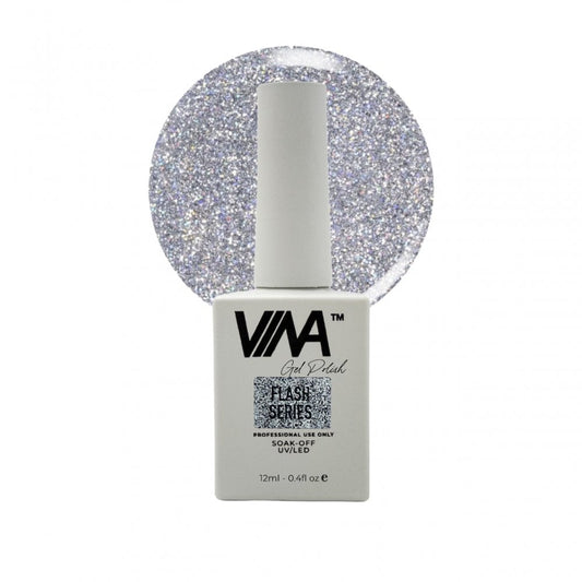 VINA FLASH SERIES GEL COLOUR 12ML - SILVER HOLO